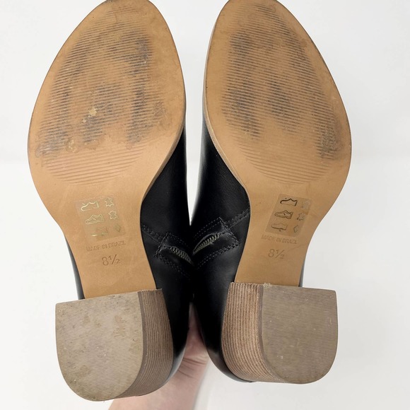 Madewell The Rosie Ankle Boot - Women's Black Leather Heeled Bootie, Size 8.5 - Picture 11 of 14